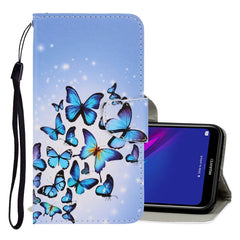 3D Colored Drawing Horizontal Flip PU Leather Case with Holder & Card Slots & Wallet, For Huawei Y5 2019