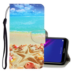 3D Colored Drawing Horizontal Flip PU Leather Case with Holder & Card Slots & Wallet