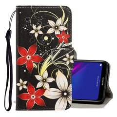 3D Colored Drawing Horizontal Flip PU Leather Case with Holder & Card Slots & Wallet, For Huawei Y6 2019