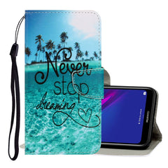 3D Colored Drawing Horizontal Flip PU Leather Case with Holder & Card Slots & Wallet