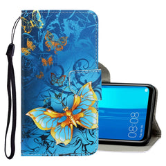 3D Colored Drawing Horizontal Flip PU Leather Case with Holder & Card Slots & Wallet, For Huawei Y9 2019