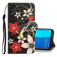 3D Colored Drawing Horizontal Flip PU Leather Case with Holder & Card Slots & Wallet, For Huawei Y9 2019