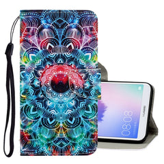 3D Colored Drawing Horizontal Flip PU Leather Case with Holder & Card Slots & Wallet, For Huawei Enjoy 7S