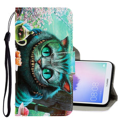 3D Colored Drawing Horizontal Flip PU Leather Case with Holder & Card Slots & Wallet, For Huawei Enjoy 7S