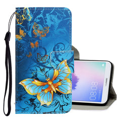 3D Colored Drawing Horizontal Flip PU Leather Case with Holder & Card Slots & Wallet, For Huawei Enjoy 7S