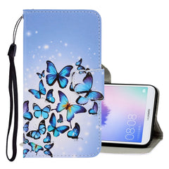 3D Colored Drawing Horizontal Flip PU Leather Case with Holder & Card Slots & Wallet, For Huawei Enjoy 7S