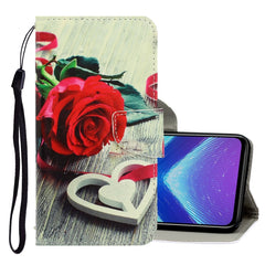 3D Colored Drawing Horizontal Flip PU Leather Case with Holder & Card Slots & Wallet, For Huawei Honor 8X