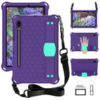 For Samsung Galaxy Tab S8 / Tab S7 / Purple+Mint Green
