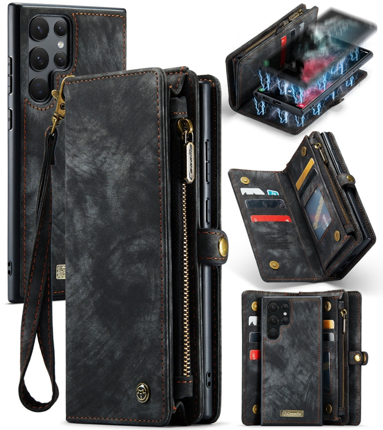 CaseMe-008 Detachable Multifunctional Horizontal Flip Leather Case, For Samsung Galaxy S22 Ultra 5G
