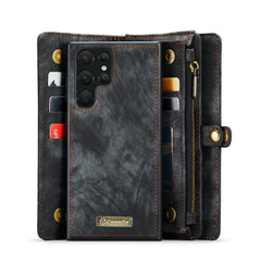 CaseMe-008 Detachable Multifunctional Horizontal Flip Leather Case, For Samsung Galaxy S22 Ultra 5G
