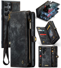 CaseMe-008 Detachable Multifunctional Horizontal Flip Leather Case, For Samsung Galaxy S22 Ultra 5G