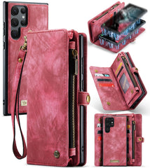 CaseMe-008 Detachable Multifunctional Horizontal Flip Leather Case, For Samsung Galaxy S22 Ultra 5G