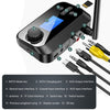 C41 3 in 1 Optical Fiber Bluetooth 5.0 Audio Adapter Receiver Transmitter with LCD Screen, C41