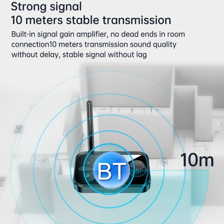 C41 3 in 1 Optical Fiber Bluetooth 5.0 Audio Adapter Receiver Transmitter with LCD Screen, C41