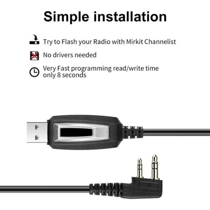 RETEVIS J9110P Dedicated USB Programming Cable for RT3S Series EDA0014386 / EDA0014407, J9110P