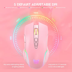 ONIKUMA CW905 2.4G RGB Lighting Wireless Mouse, CW905 Wireless Mouse(Pink), CW905 Wireless Mouse (Grey White), CW905 Wireless Mouse(Black)