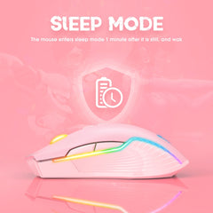 ONIKUMA CW905 2.4G RGB Lighting Wireless Mouse, CW905 Wireless Mouse(Pink), CW905 Wireless Mouse (Grey White), CW905 Wireless Mouse(Black)