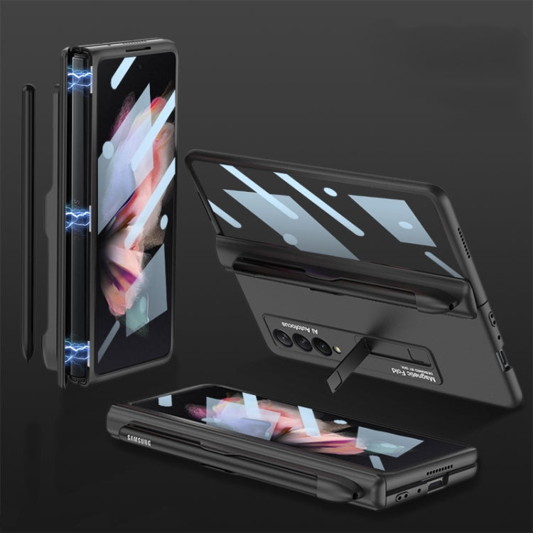 GKK Integrated Magnetic Full Coverage Phone Flip Case with Pen Slot, For Samsung Galaxy Z Fold3 5G