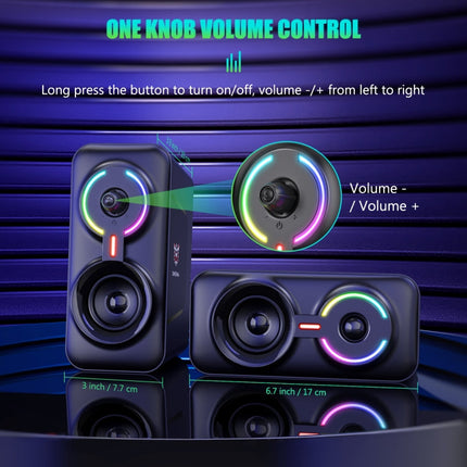 ONIKUMA L6 RGB Lighting Computer Audio with Bluetooth Function, L6