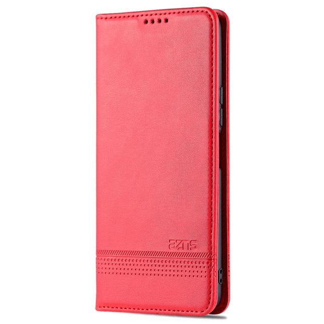 AZNS Magnetic Calf Texture Leather Phone Case