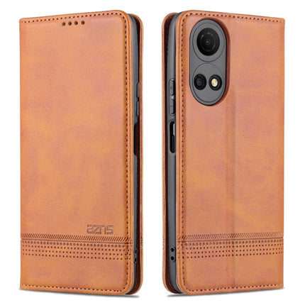 AZNS Magnetic Calf Texture Leather Phone Case
