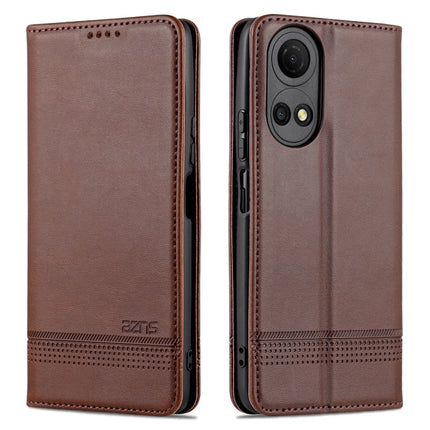 AZNS Magnetic Calf Texture Leather Phone Case