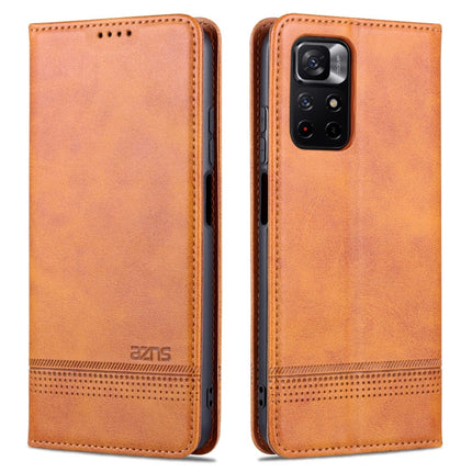 AZNS Magnetic Calf Texture Leather Phone Case