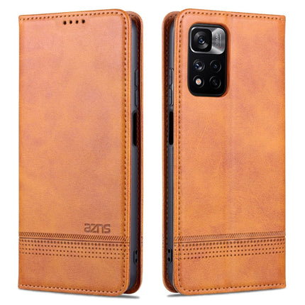 AZNS Magnetic Calf Texture Leather Phone Case
