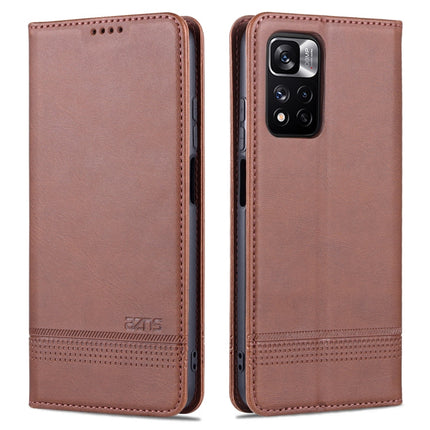 AZNS Magnetic Calf Texture Leather Phone Case