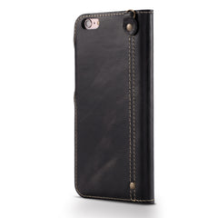 Denior Oil Wax Cowhide Magnetic Button Horizontal Flip Leather Case with Card Slots & Wallet, For iPhone 6, For iPhone 6 Plus / 6s Plus, For iPhone 7 / 8, For iPhone 7 Plus / 8 Plus, For iPhone X / XS, For Galaxy S8