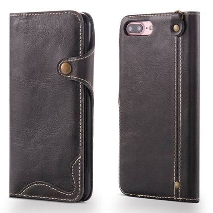 Denior Oil Wax Cowhide Magnetic Button Horizontal Flip Leather Case with Card Slots & Wallet, For iPhone 6, For iPhone 6 Plus / 6s Plus, For iPhone 7 / 8, For iPhone 7 Plus / 8 Plus, For iPhone X / XS, For Galaxy S8