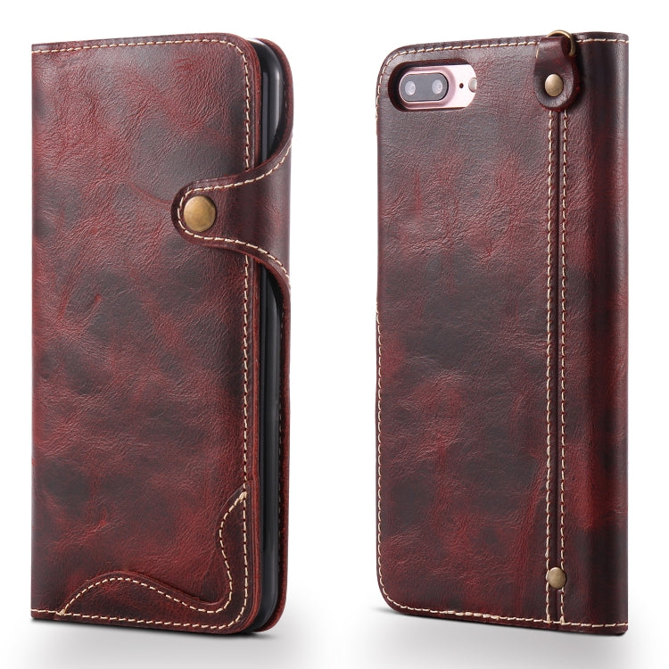 Denior Oil Wax Cowhide Magnetic Button Horizontal Flip Leather Case with Card Slots & Wallet, For iPhone 6, For iPhone 6 Plus / 6s Plus, For iPhone 7 / 8, For iPhone 7 Plus / 8 Plus, For iPhone X / XS, For Galaxy S8, For iPhone XR, For Galaxy S8 Plus