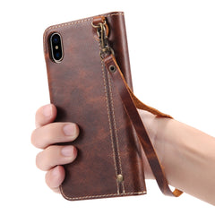 Denior Oil Wax Cowhide Magnetic Button Horizontal Flip Leather Case with Card Slots & Wallet, For iPhone XS Max, For Galaxy S9, For Galaxy S9 Plus, For Galaxy Note 8, For Galaxy Note9, For Huawei Mate 20, For Huawei Mate 20 Pro, For Galaxy S10