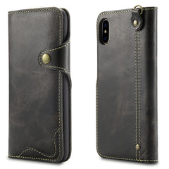 Denior Oil Wax Cowhide Magnetic Button Horizontal Flip Leather Case with Card Slots & Wallet, For iPhone XS Max, For Galaxy S9, For Galaxy S9 Plus, For Galaxy Note 8, For Galaxy Note9, For Huawei Mate 20, For Huawei Mate 20 Pro, For Galaxy S10