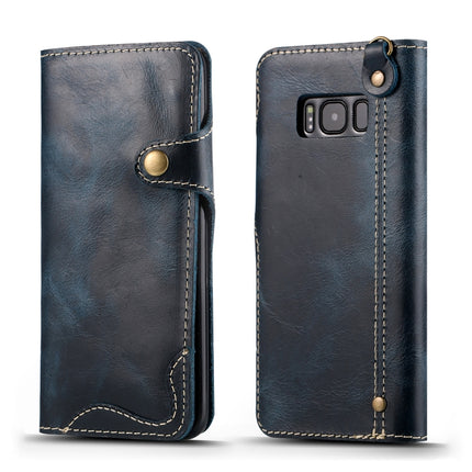 Denior Oil Wax Cowhide Magnetic Button Horizontal Flip Leather Case with Card Slots & Wallet, For iPhone XR, For Galaxy S8 Plus, For iPhone XS Max, For Galaxy S9, For Galaxy S9 Plus, For Galaxy Note 8