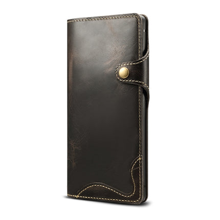 Denior Oil Wax Cowhide Magnetic Button Horizontal Flip Leather Case with Card Slots & Wallet, For Galaxy Note9, For Huawei Mate 20, For Galaxy S10, For Galaxy S10e, For Galaxy S10 Plus, For Galaxy Note 10