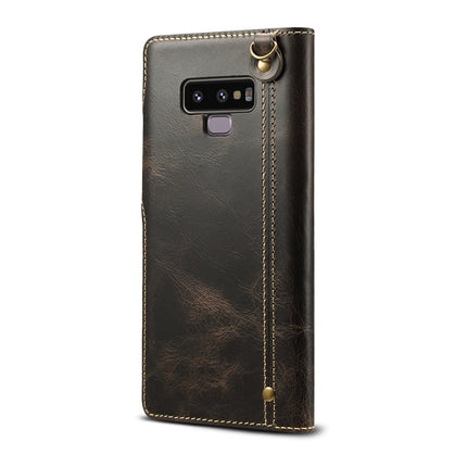 Denior Oil Wax Cowhide Magnetic Button Horizontal Flip Leather Case with Card Slots & Wallet, For Galaxy Note9, For Huawei Mate 20, For Huawei Mate 20 Pro, For Galaxy S10, For Galaxy S10e, For Galaxy S10 Plus