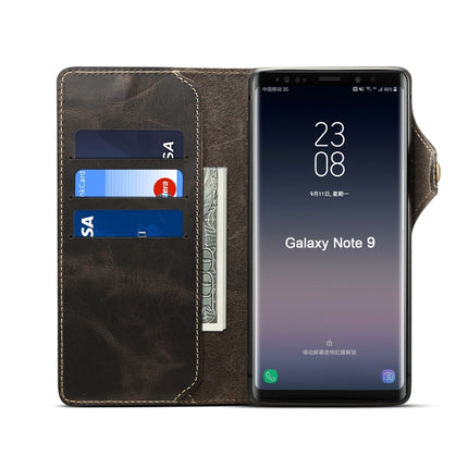Denior Oil Wax Cowhide Magnetic Button Horizontal Flip Leather Case with Card Slots & Wallet, For Galaxy Note9, For Huawei Mate 20, For Huawei Mate 20 Pro, For Galaxy S10, For Galaxy S10e, For Galaxy S10 Plus