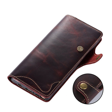Denior Oil Wax Cowhide Magnetic Button Horizontal Flip Leather Case with Card Slots & Wallet, For Galaxy Note9, For Huawei Mate 20, For Huawei Mate 20 Pro, For Galaxy S10, For Galaxy S10e, For Galaxy S10 Plus
