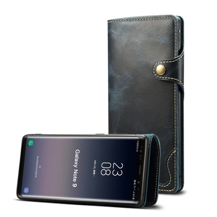 Denior Oil Wax Cowhide Magnetic Button Horizontal Flip Leather Case with Card Slots & Wallet, For Galaxy Note9, For Huawei Mate 20, For Galaxy S10, For Galaxy S10e, For Galaxy S10 Plus, For Galaxy Note 10