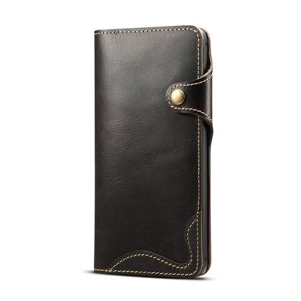 Denior Oil Wax Cowhide Magnetic Button Horizontal Flip Leather Case with Card Slots & Wallet, For Galaxy Note9, For Huawei Mate 20, For Galaxy S10, For Galaxy S10e, For Galaxy S10 Plus, For Galaxy Note 10