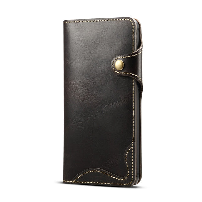 Denior Oil Wax Cowhide Magnetic Button Horizontal Flip Leather Case with Card Slots & Wallet, For Galaxy Note9, For Huawei Mate 20, For Galaxy S10, For Galaxy S10e, For Galaxy S10 Plus, For Galaxy Note 10