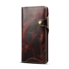 Denior Oil Wax Cowhide Magnetic Button Horizontal Flip Leather Case with Card Slots & Wallet, For iPhone XS Max, For Galaxy S9, For Galaxy S9 Plus, For Galaxy Note 8, For Galaxy Note9, For Huawei Mate 20, For Huawei Mate 20 Pro, For Galaxy S10