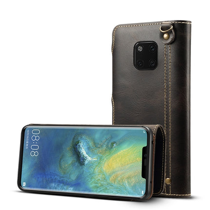 Denior Oil Wax Cowhide Magnetic Button Horizontal Flip Leather Case with Card Slots & Wallet, For Galaxy Note9, For Huawei Mate 20, For Huawei Mate 20 Pro, For Galaxy S10, For Galaxy S10e, For Galaxy S10 Plus