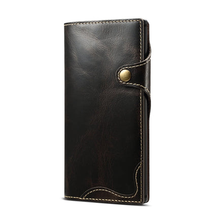 Denior Oil Wax Cowhide Magnetic Button Horizontal Flip Leather Case with Card Slots & Wallet, For Galaxy Note 10, For Galaxy Note 10 Plus, For iPhone 11, For iPhone 11 Pro, For iPhone 11 Pro Max