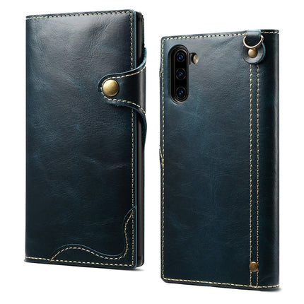 Denior Oil Wax Cowhide Magnetic Button Horizontal Flip Leather Case with Card Slots & Wallet, For Galaxy Note 10, For Galaxy Note 10 Plus, For iPhone 11, For iPhone 11 Pro, For iPhone 11 Pro Max