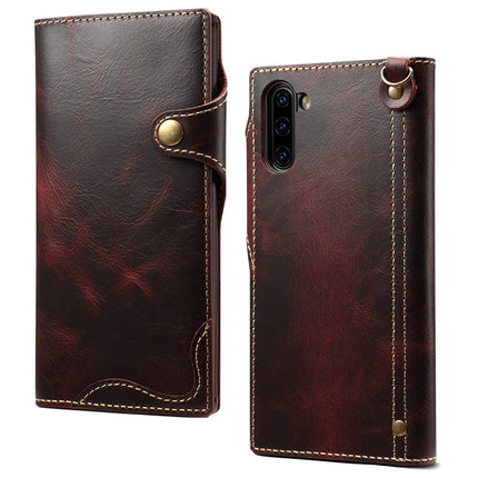 Denior Oil Wax Cowhide Magnetic Button Horizontal Flip Leather Case with Card Slots & Wallet, For Galaxy Note 10, For Galaxy Note 10 Plus, For iPhone 11, For iPhone 11 Pro, For iPhone 11 Pro Max