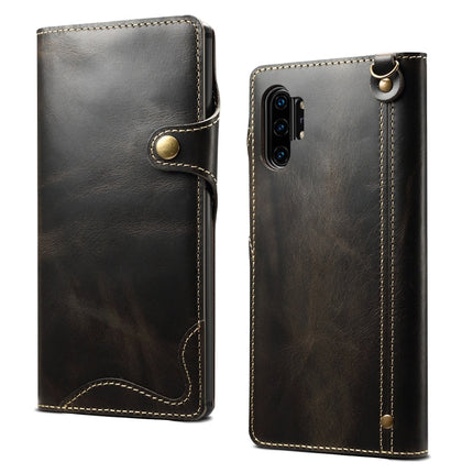 Denior Oil Wax Cowhide Magnetic Button Horizontal Flip Leather Case with Card Slots & Wallet, For Galaxy Note 10, For Galaxy Note 10 Plus, For iPhone 11, For iPhone 11 Pro, For iPhone 11 Pro Max