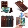 Denior Oil Wax Cowhide DK Magnetic Button Horizontal Flip Leather Case with Holder & Card Slots & Wallet, For iPhone 7 / 8, For iPhone 7 Plus / 8 Plus, For iPhone X / XS, For iPhone XR, For iPhone XS Max, For Galaxy S10, For iPhone 11, For Galaxy S10 Plus