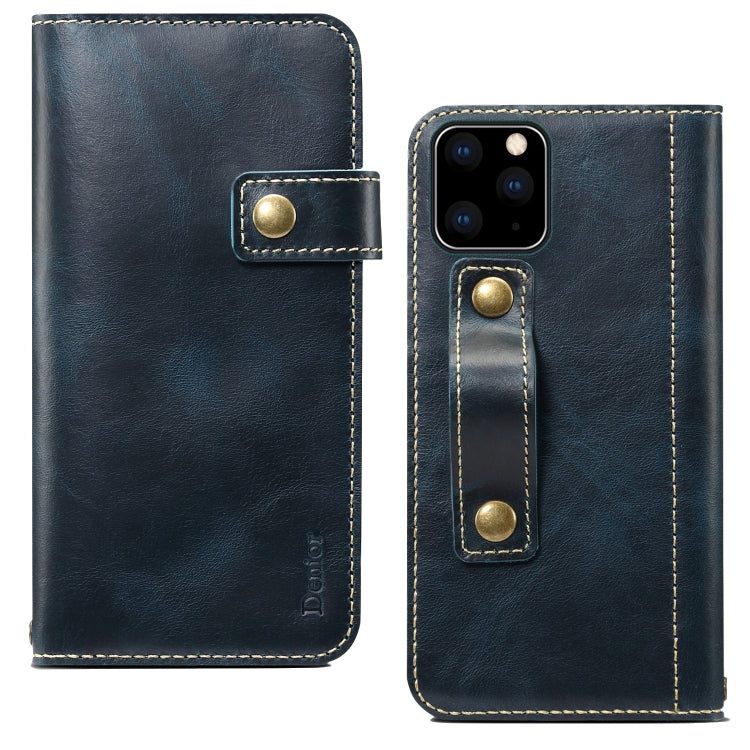 Denior Oil Wax Cowhide DK Magnetic Button Horizontal Flip Leather Case with Holder & Card Slots & Wallet, For iPhone 7 / 8, For iPhone 7 Plus / 8 Plus, For iPhone X / XS, For iPhone XR, For iPhone XS Max, For Galaxy S10, For iPhone 11, For Galaxy S10 Plus